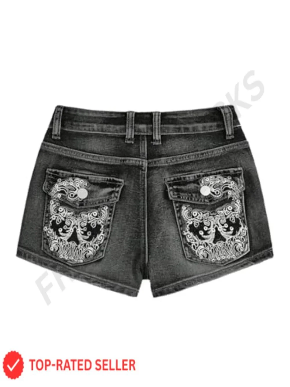Women's Skinny Low Rise Denim Shorts High Stretch Distressed Jean Shorts
